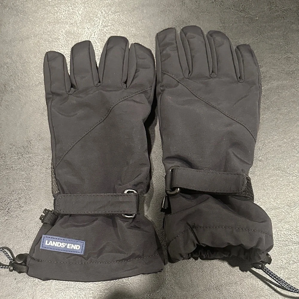 Lands' End Black Insulated Gloves